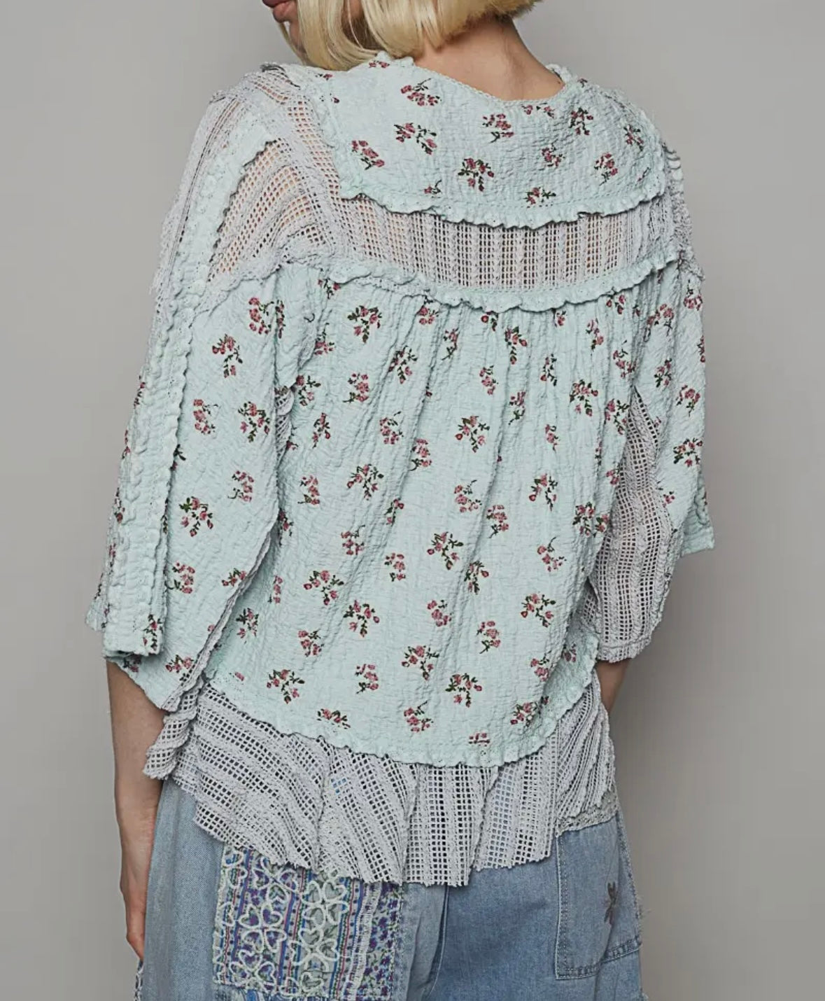 Betty Blue Floral Print Blouse