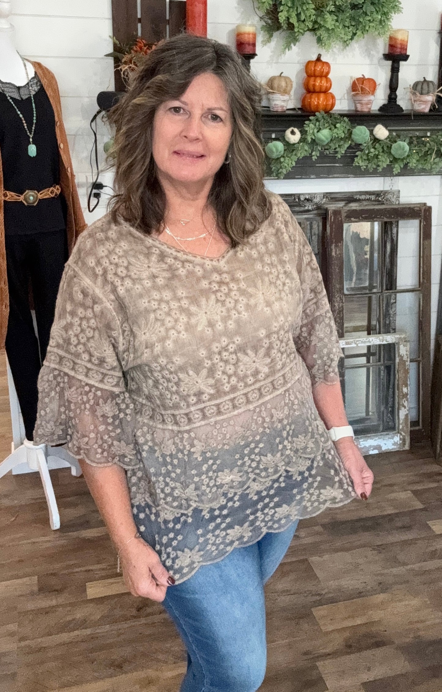 Belinda Bell Sleeve Lace Top