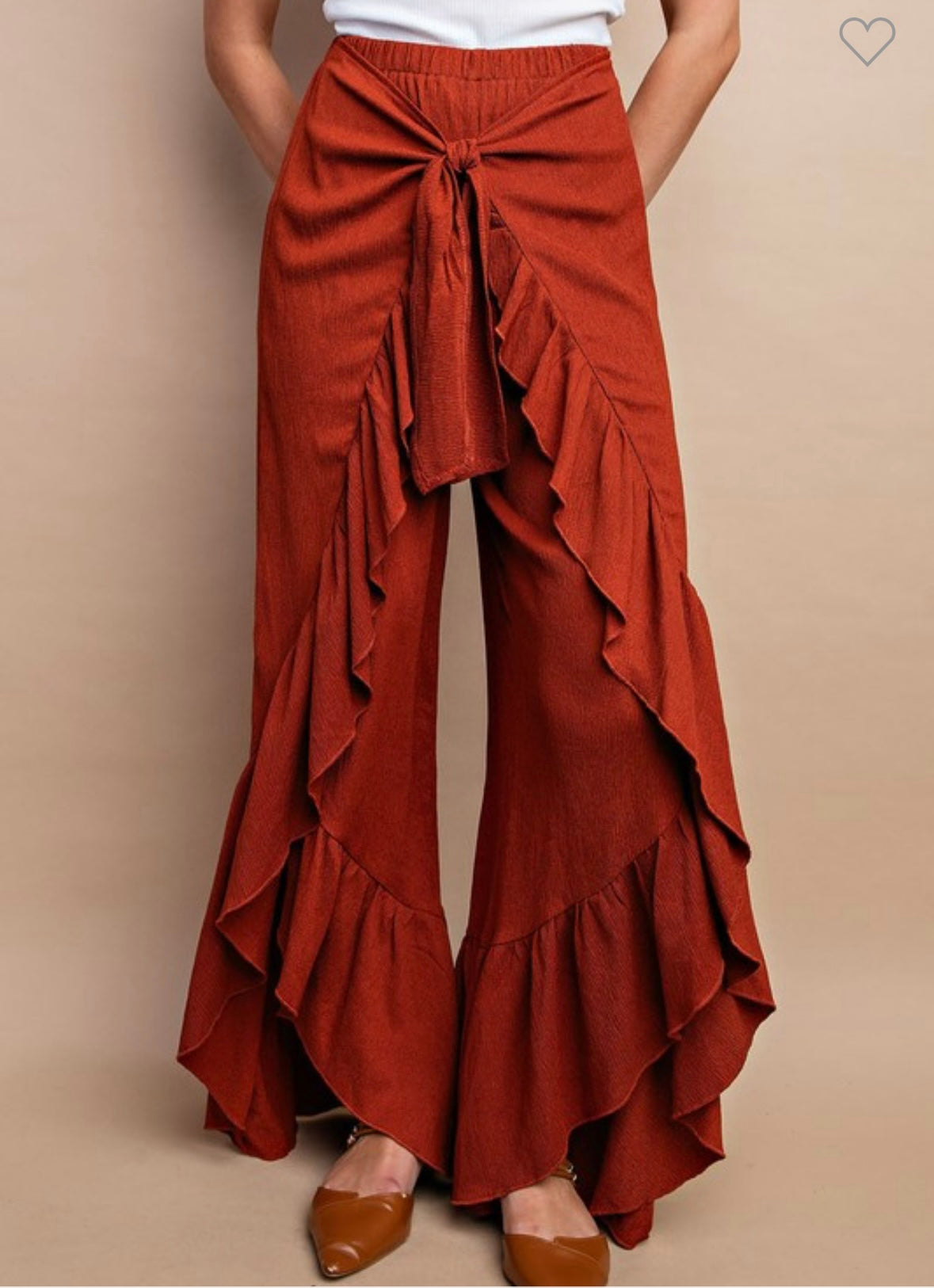 Trendy Tie Front Pants