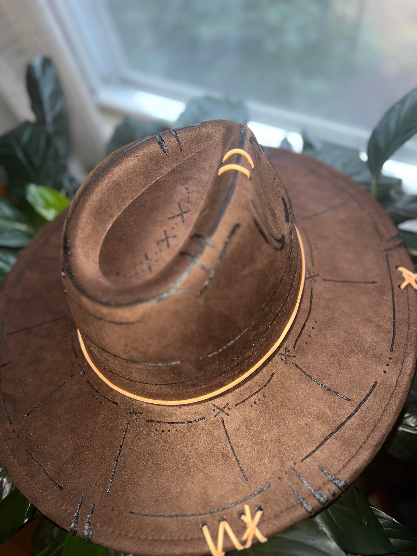 Jen's Designs - Brown Lines Handcrafted Hat