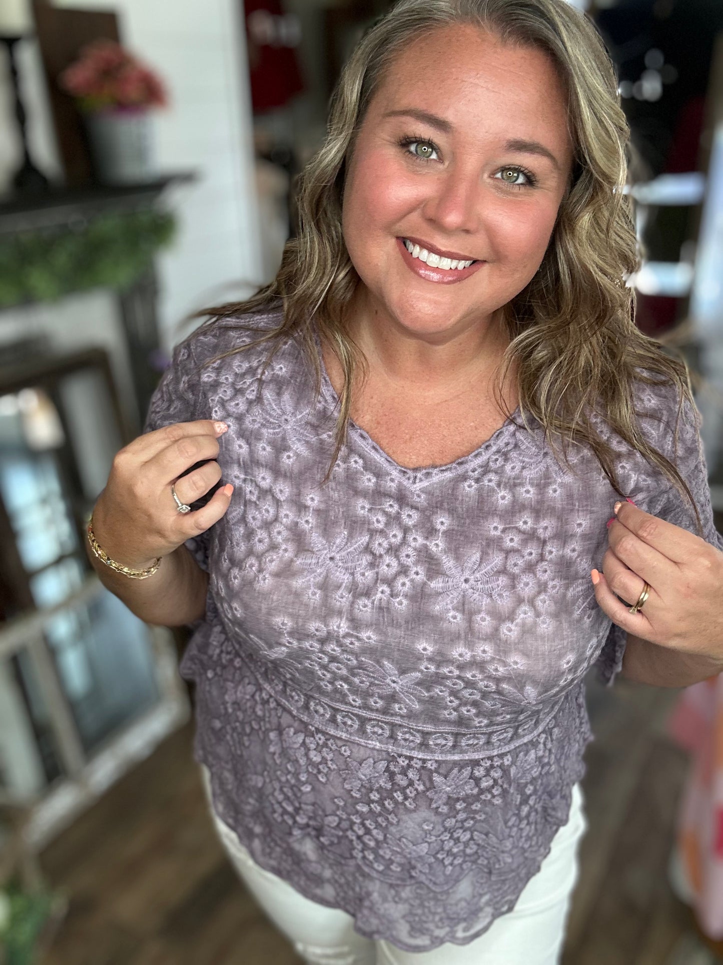 Belinda Bell Sleeve Lace Top