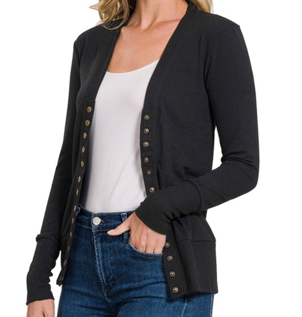 Snazzy Snap Front Cardigan