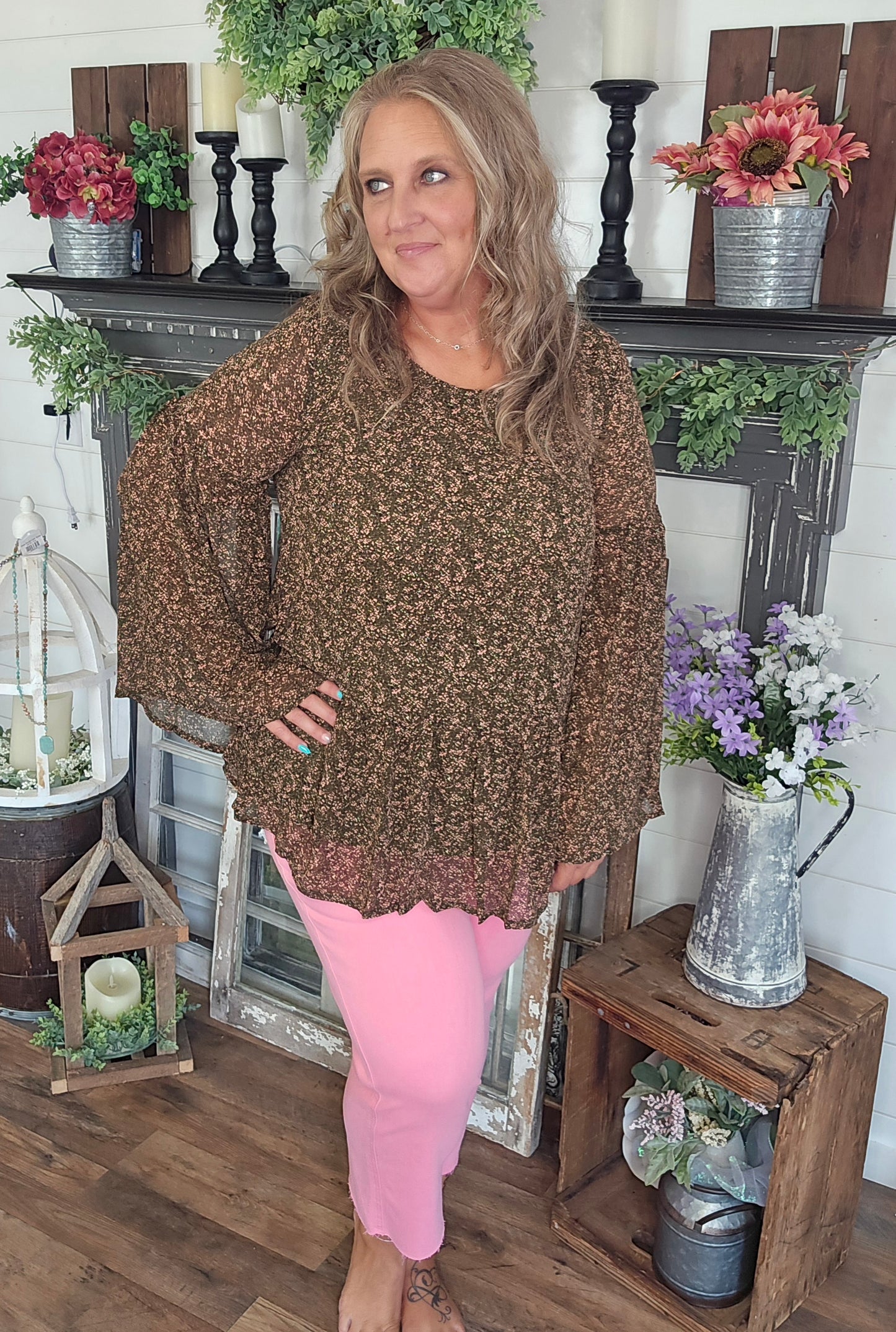 Beautiful Bell Tunic Top by Easel