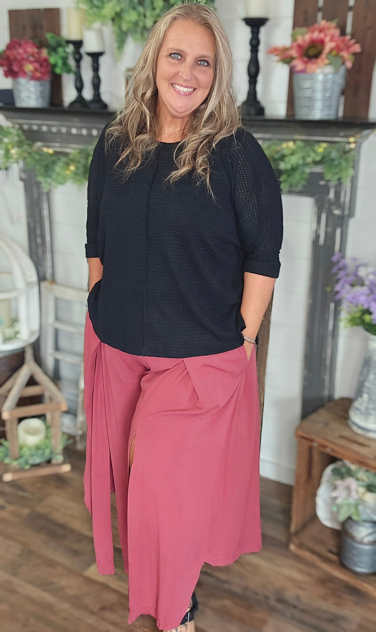 Gauze Split Leg Pants by Easel