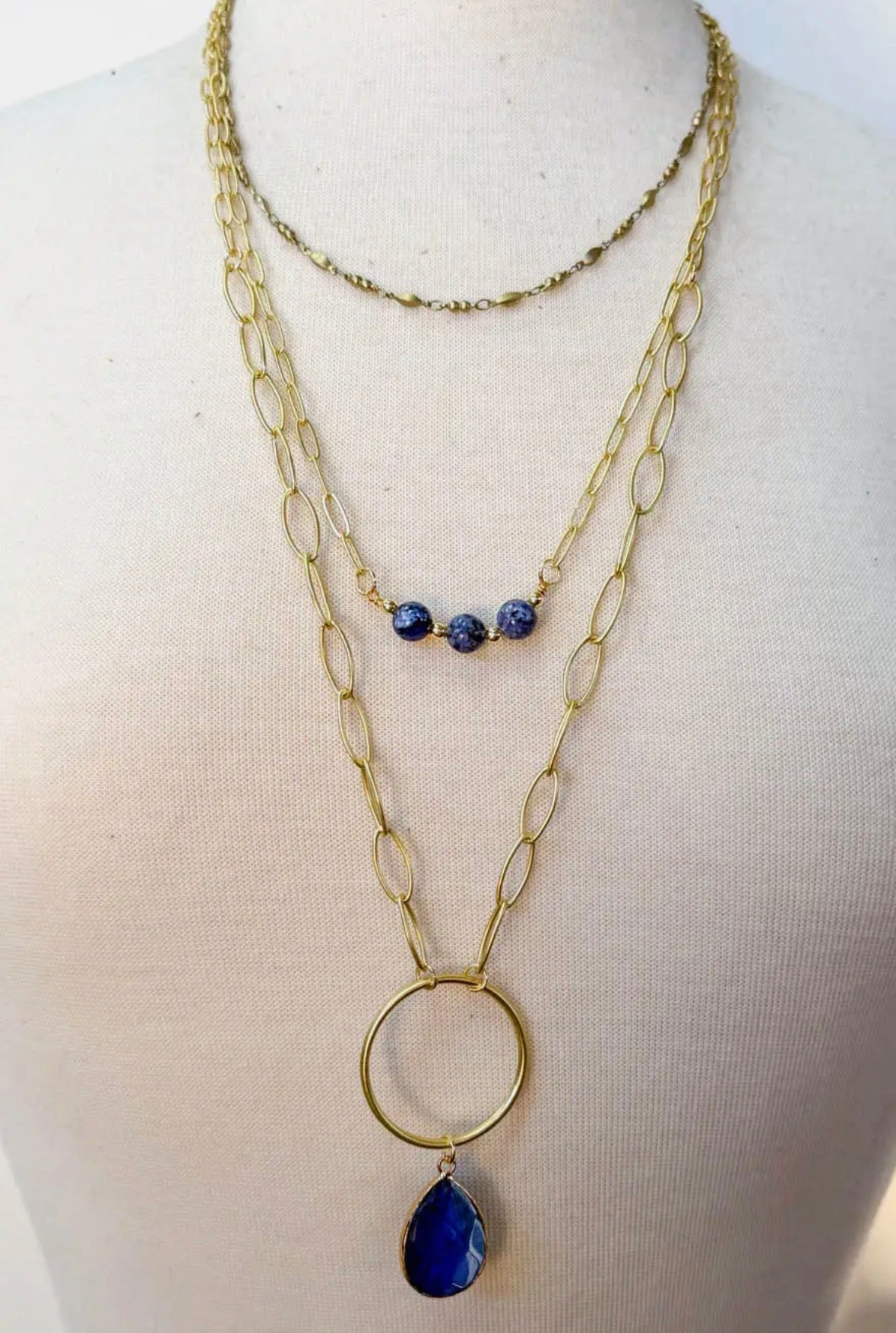 Hadlee Blue Stone Necklace