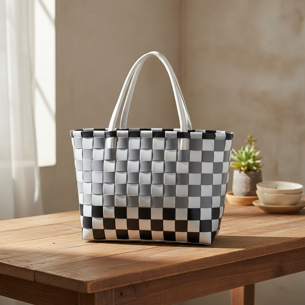 Brinley Basketweave Tote Bag