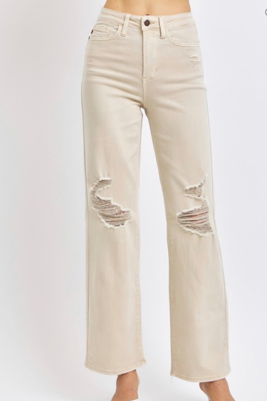 Judy Blue HW 90’s Bone Colored Jeans