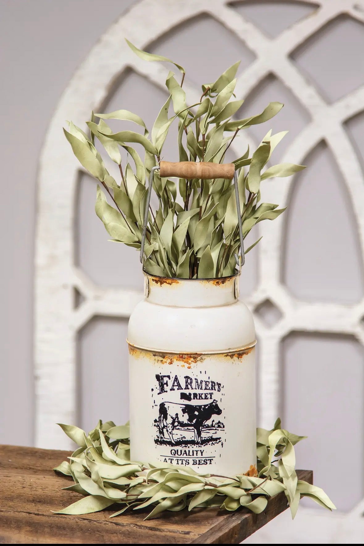 Flocked Herb Leaf Candle Ring