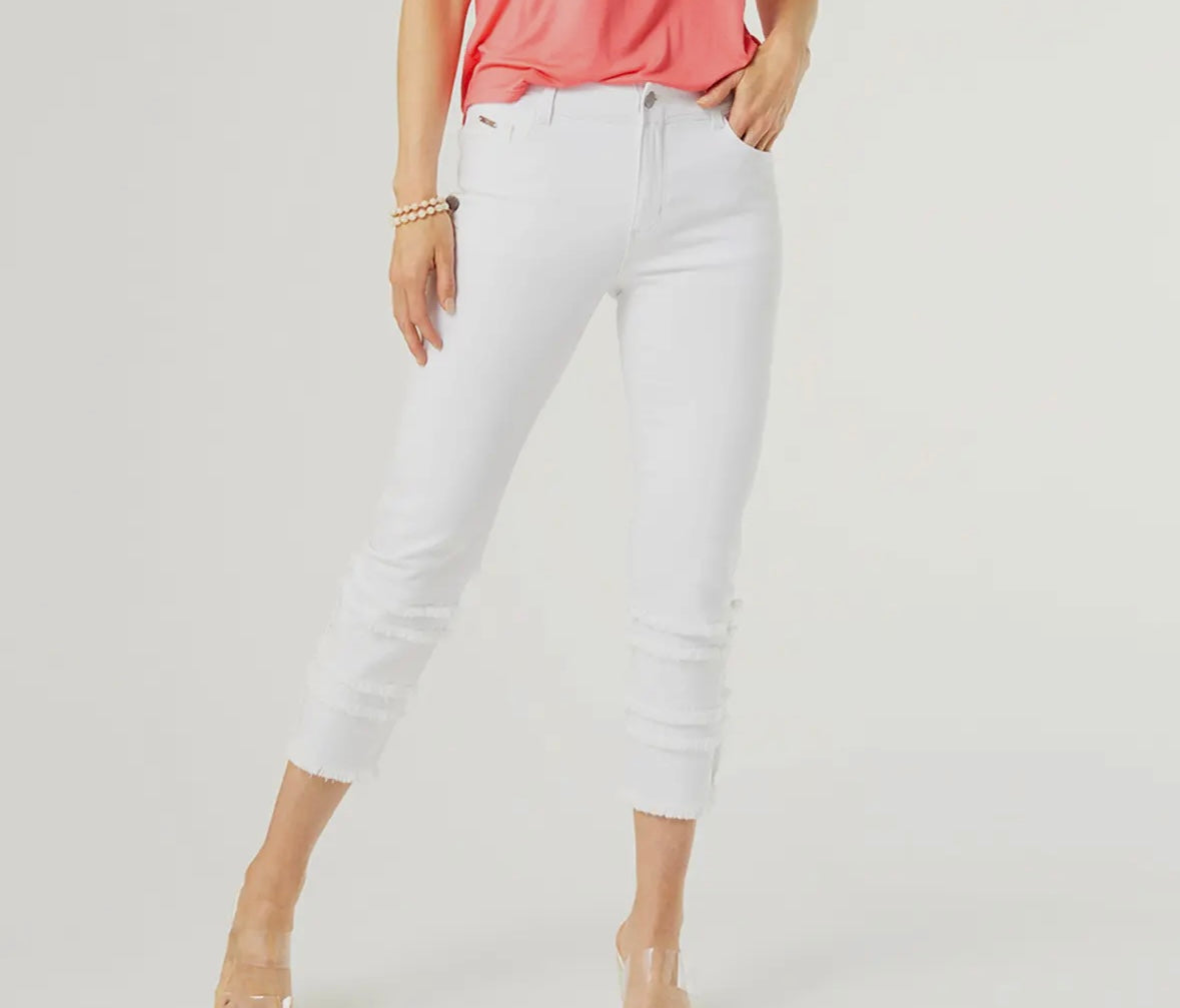 Zoeyzip Straight Leg Capri Jeans