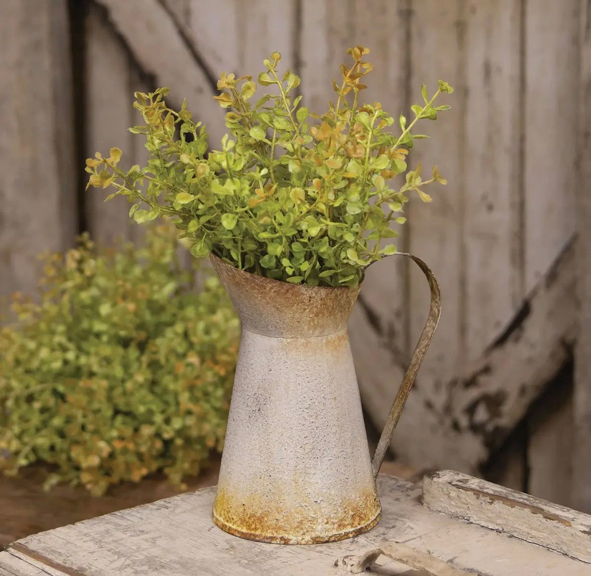 Distressed Mini Metal Pitcher