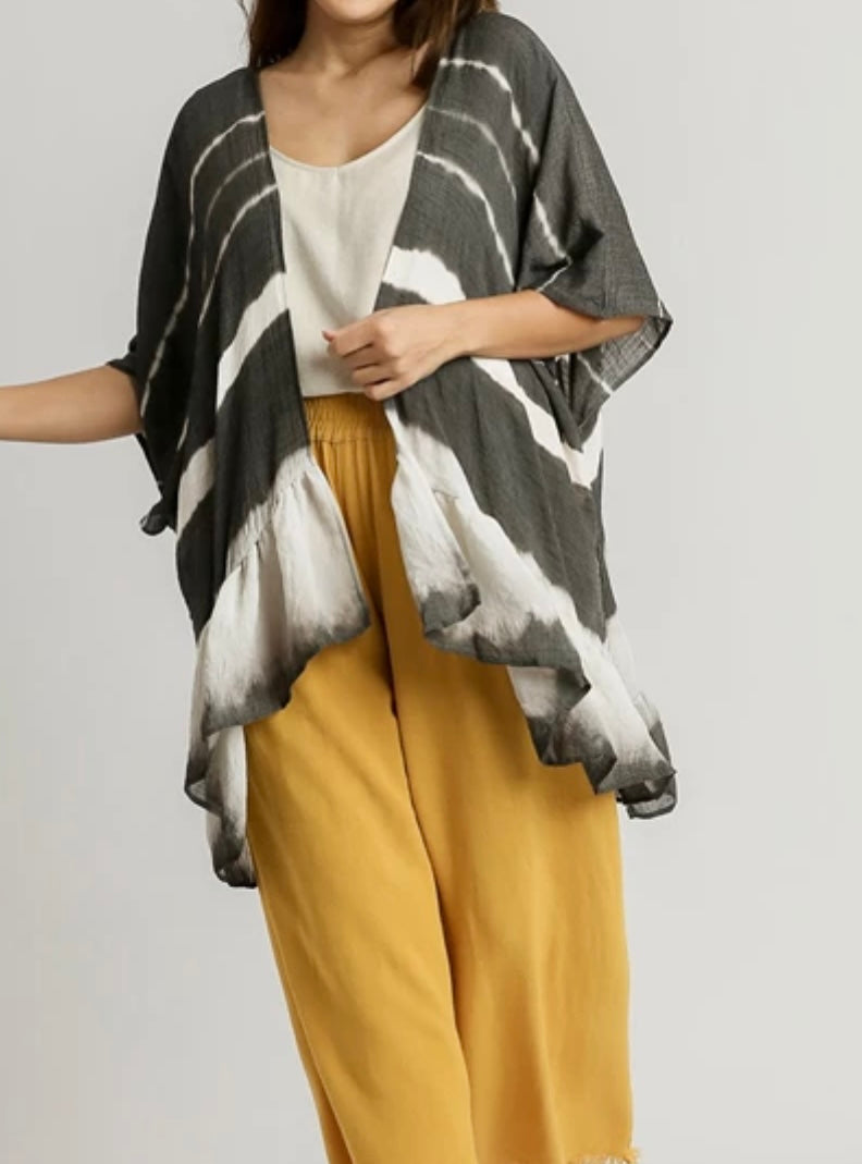 Navy Striped Kimono