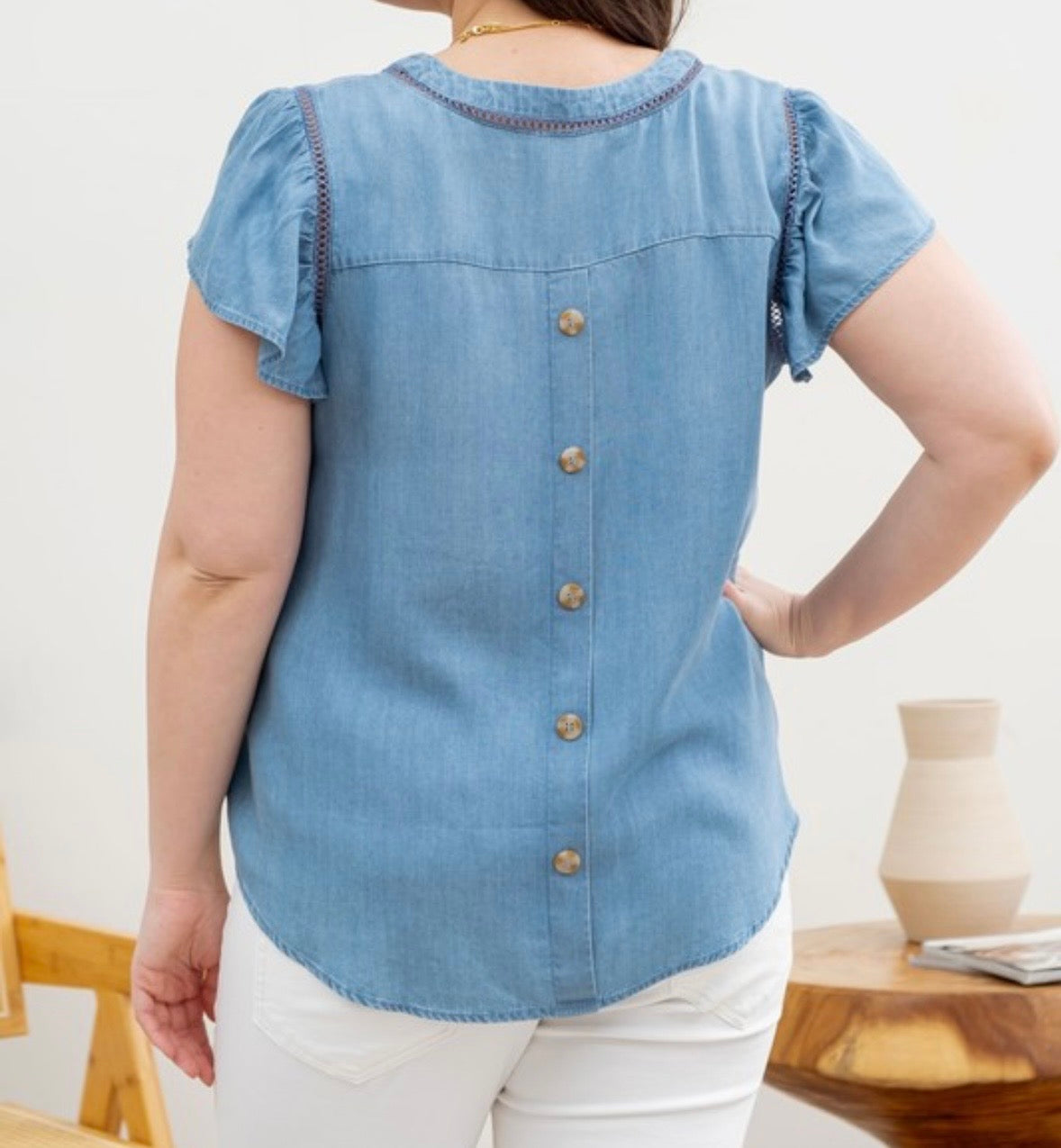 Betsy Button Back Top