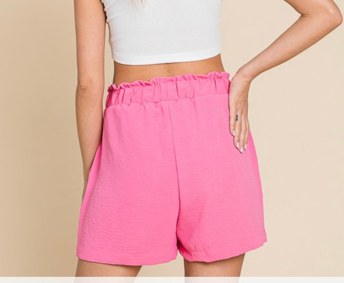 Poppy Pink Cargo Shorts
