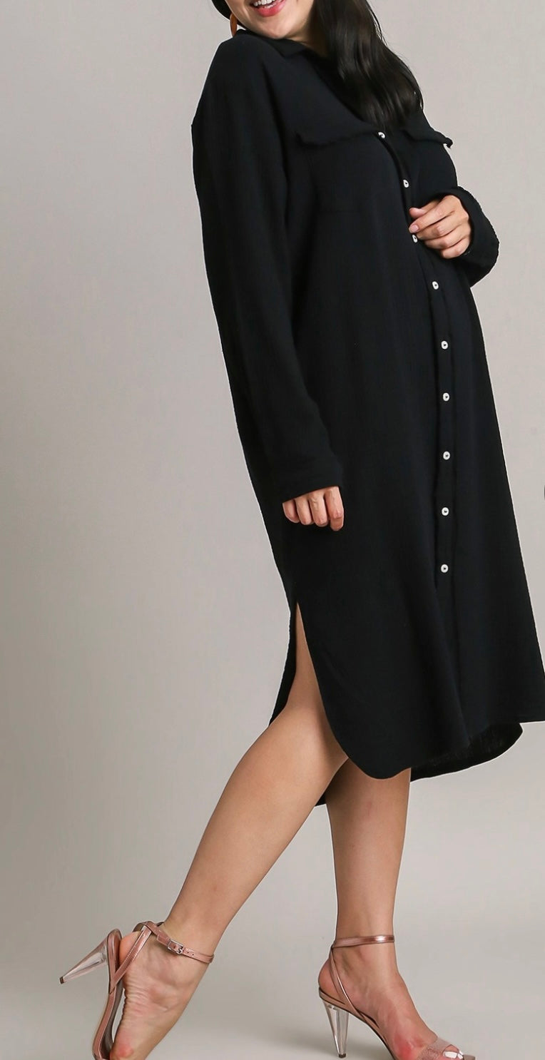 Briley Button Down Shirt Dress