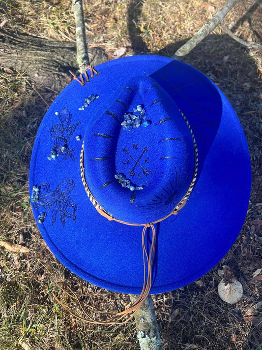 Jen's Designs - Royal Beach Theme Handcrafted Hat