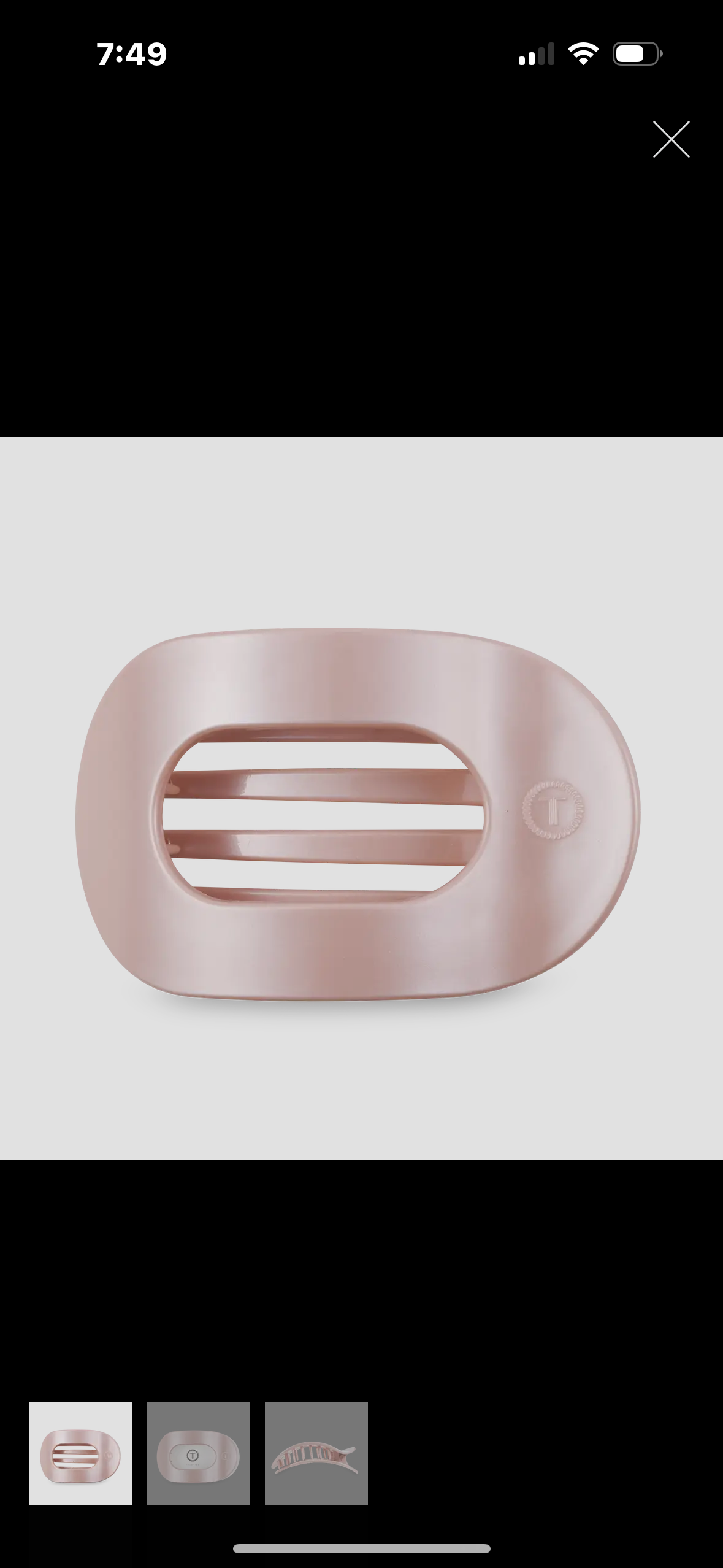 Teleties Round Flat Hair Clip-Large