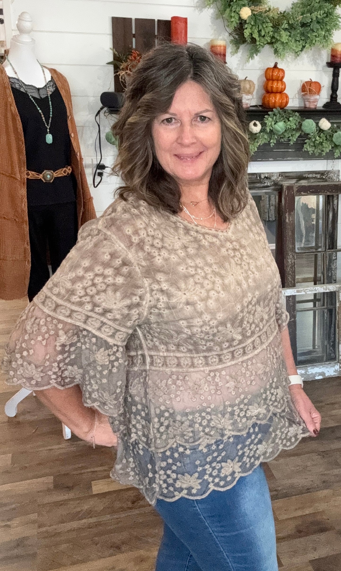 Belinda Bell Sleeve Lace Top