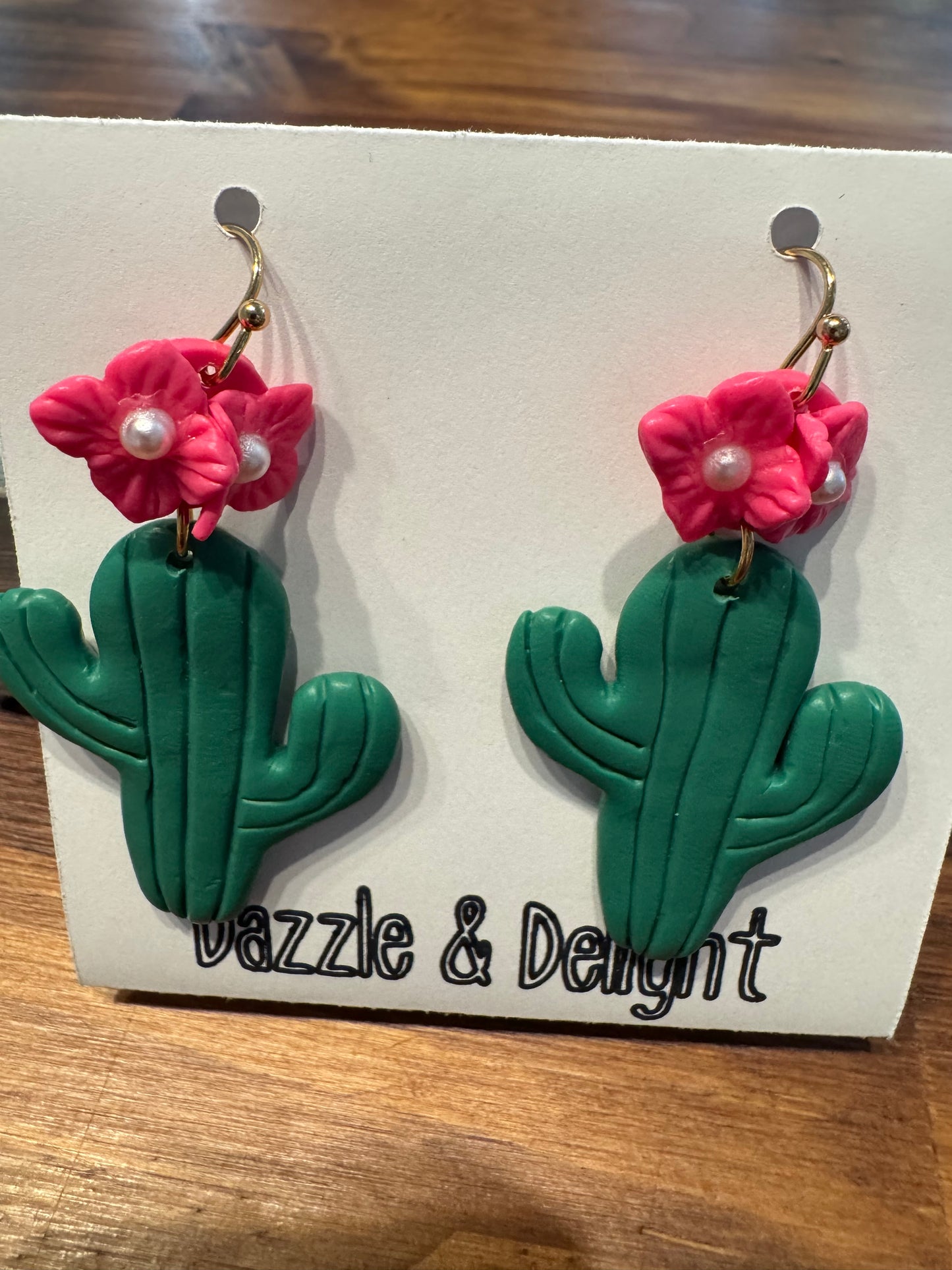 Dazzle and Delight Cactus Flower Earrings