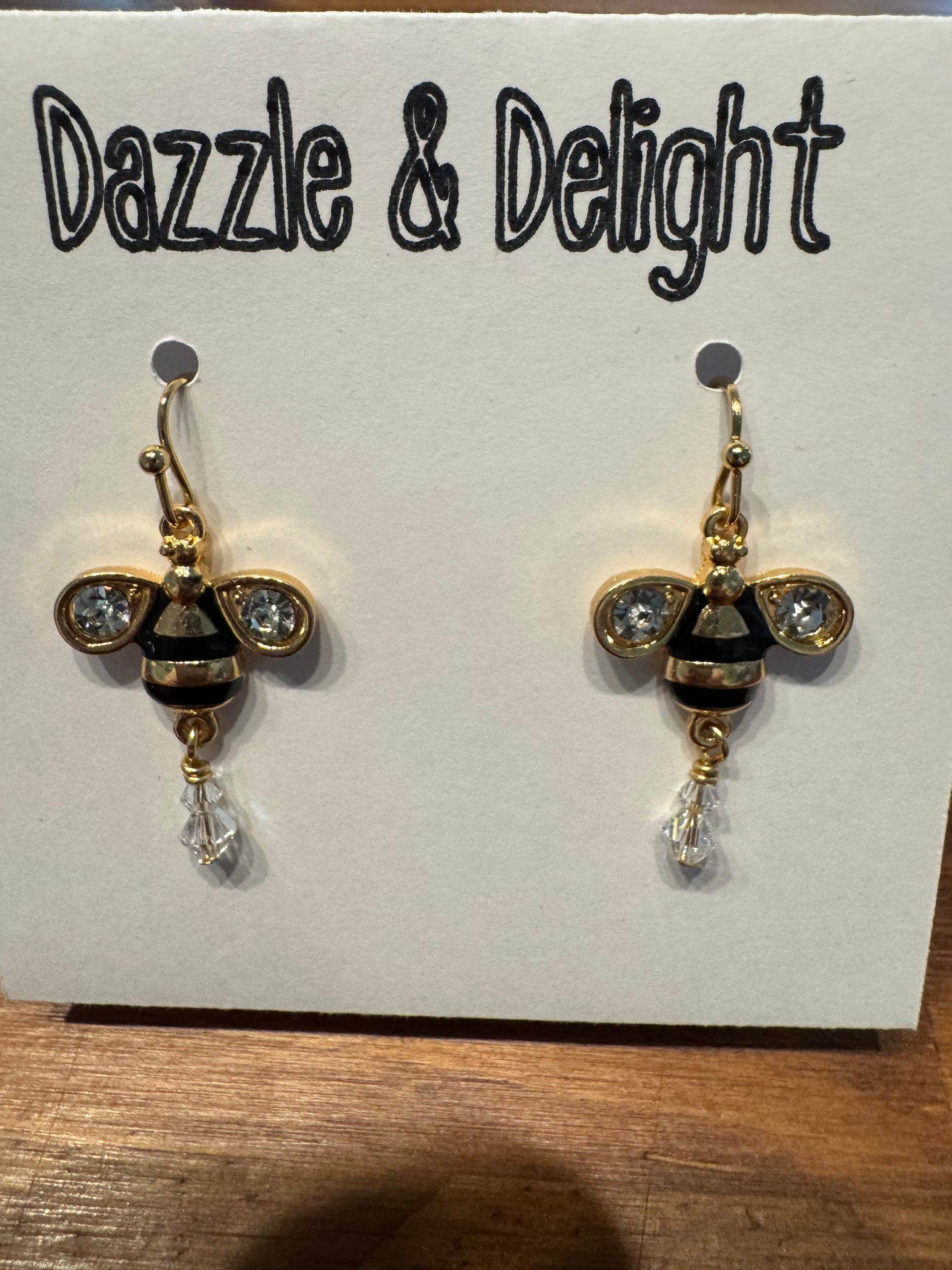 Dazzle and Delight Crystal Bee Earrings
