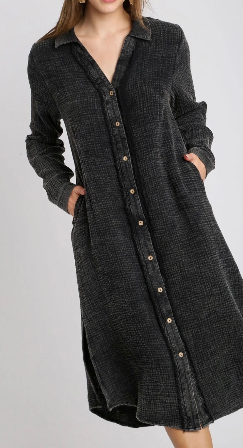 Braleigh Button Down Shirt Dress