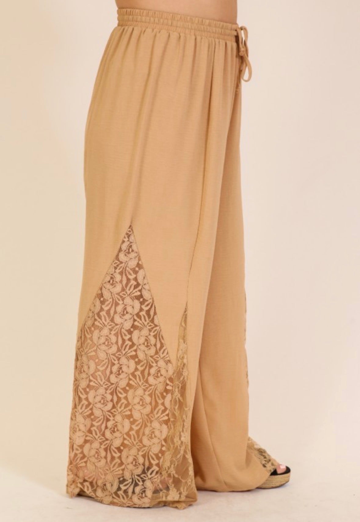 Jeana Lace Panel Wide Leg Pants