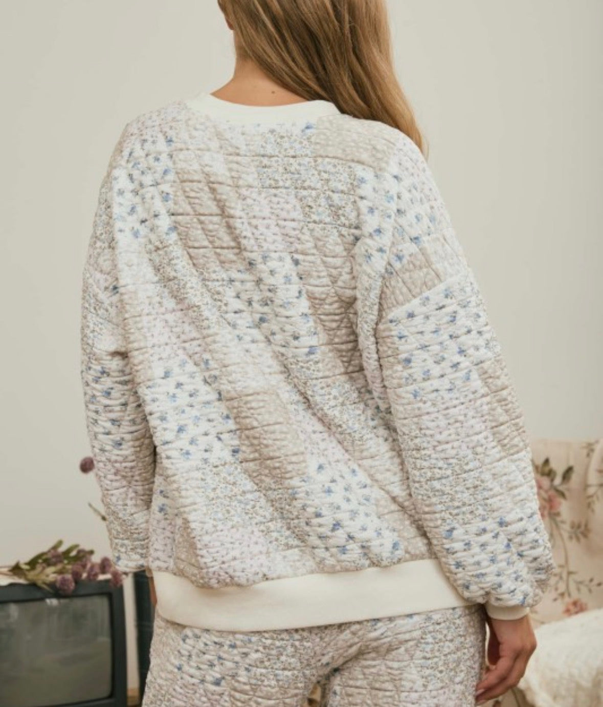 Penny Patchwork Long Sleeve Top
