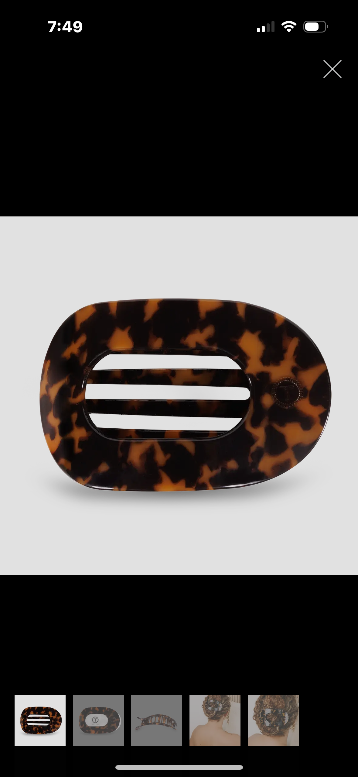 Teleties Round Flat Hair Clip-Large