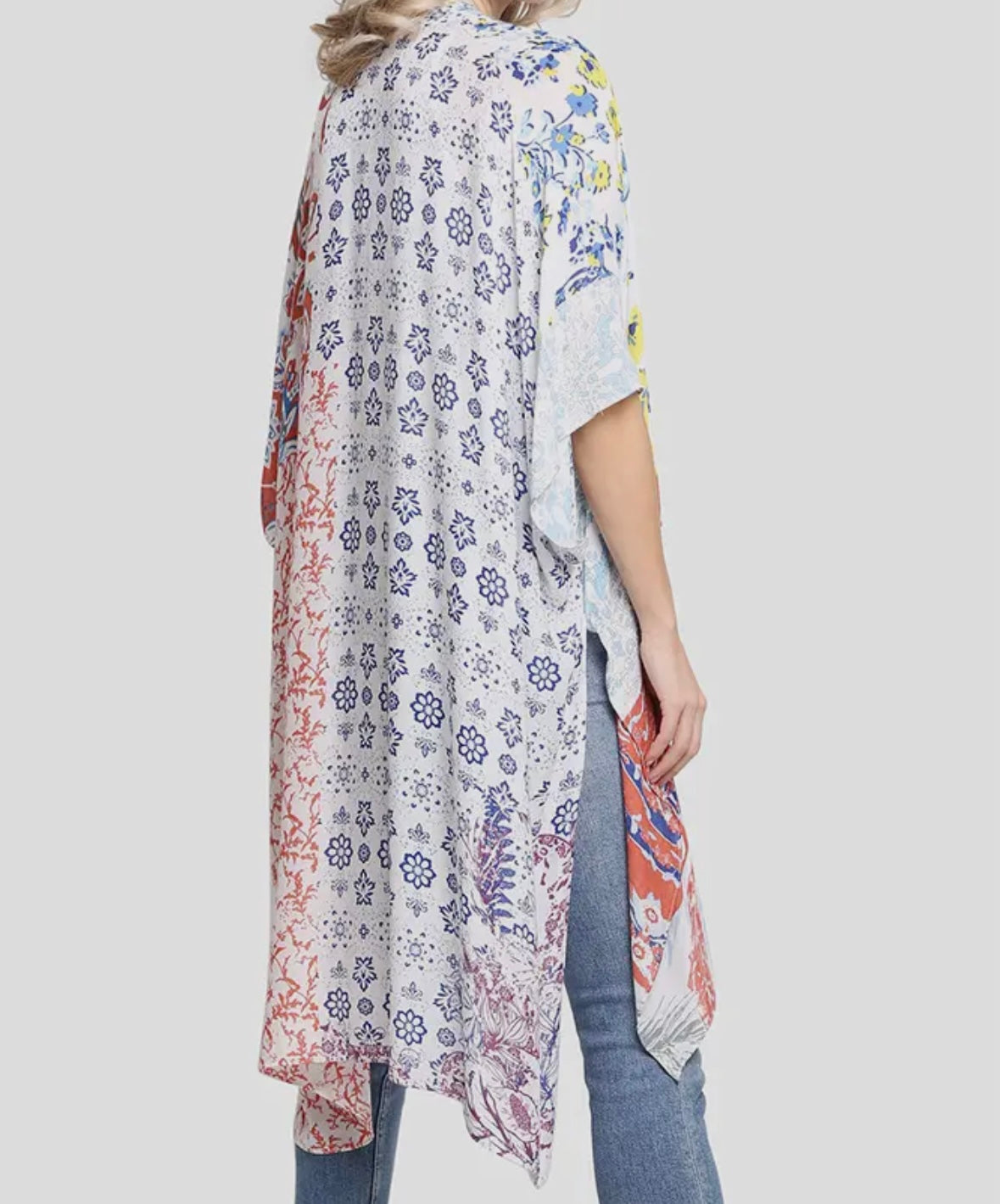 Multi Flower Pattern Kimono