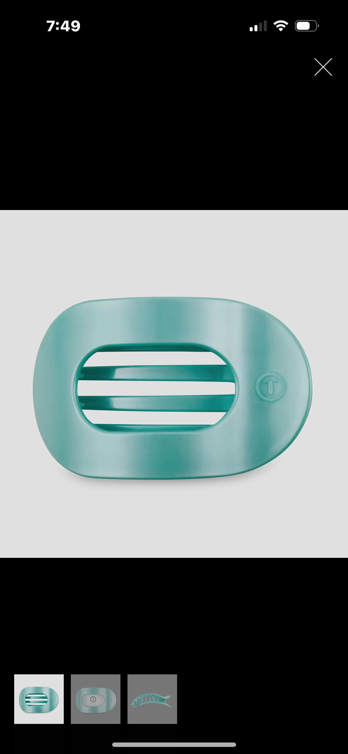 Teleties Round Flat Hair Clip-Large