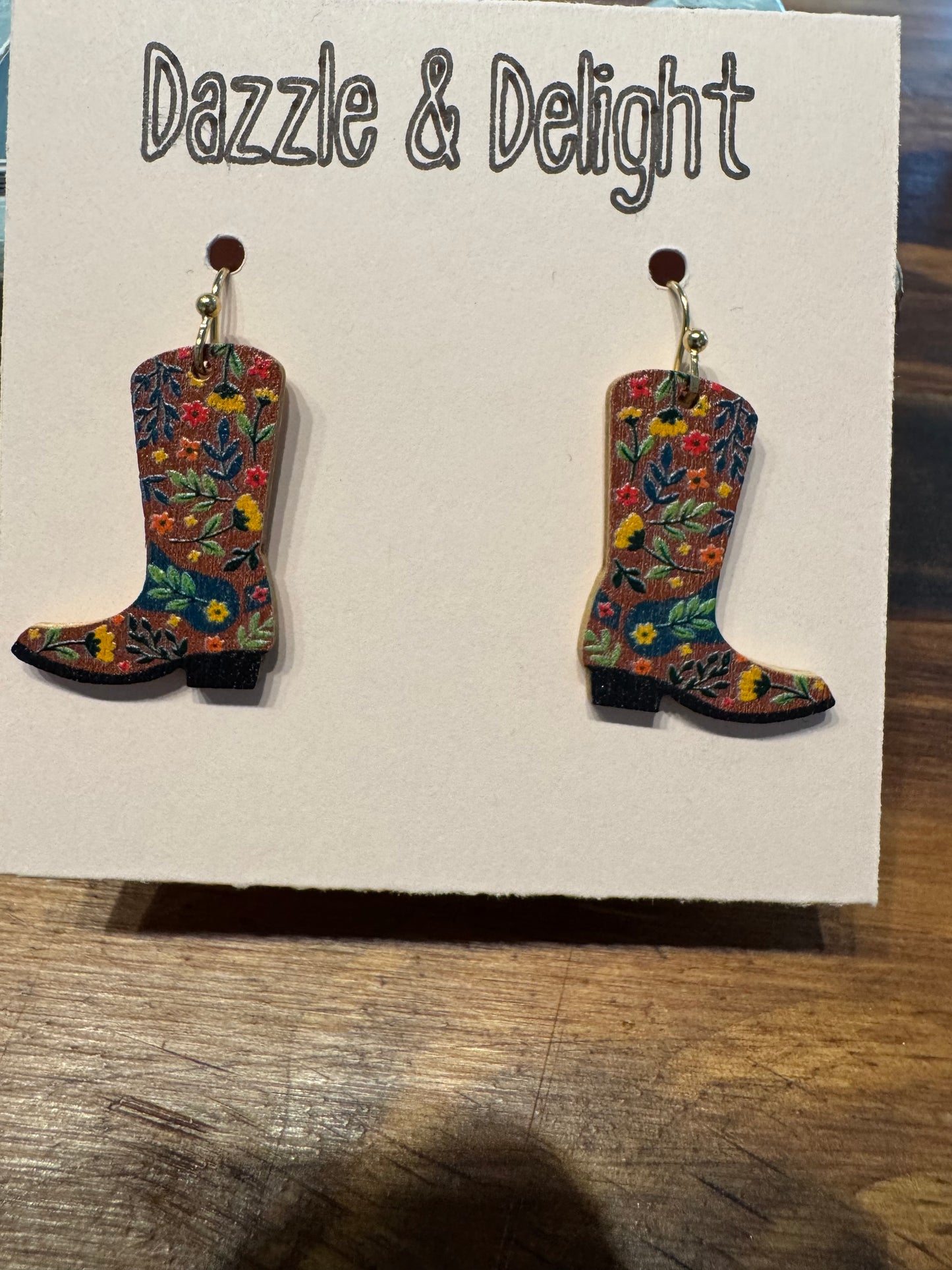 Dazzle and Delight Cowgirl Boot Earrings