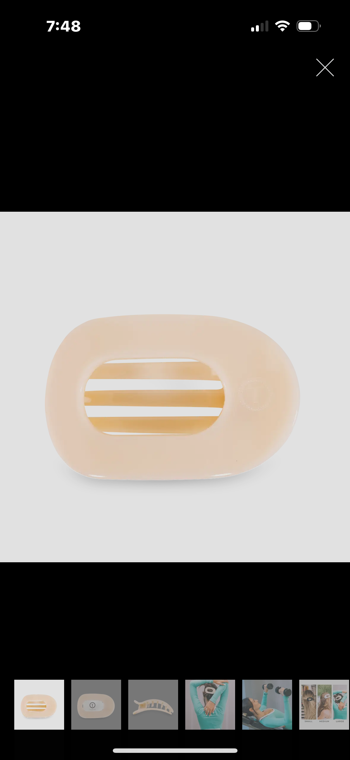Teleties Round Flat Hair Clip-Large