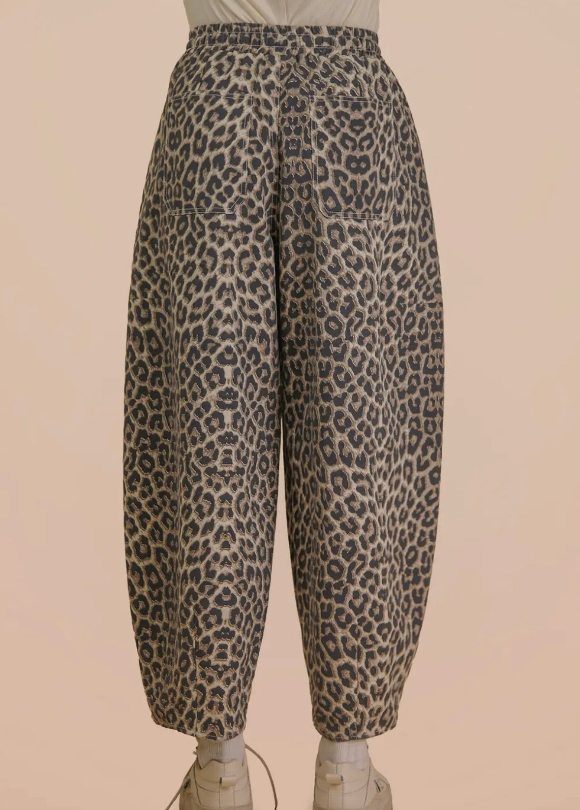 Go Wild Cheetah Print Barrel Leg Pants