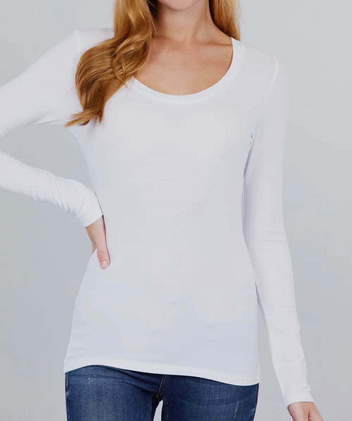 Long Sleeve Scoop Neck Tee