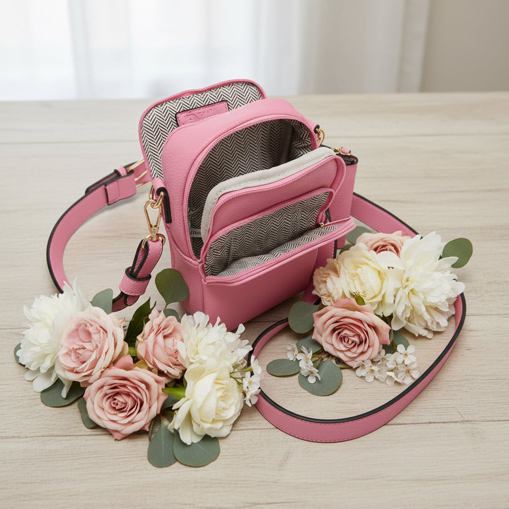Paisley Three Compartment Crossbody with Pouch