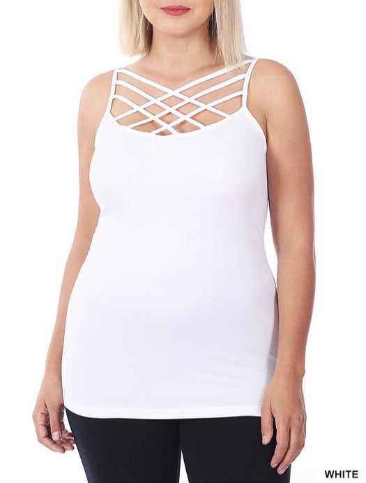 Criss Cross Caged Seamless Cami