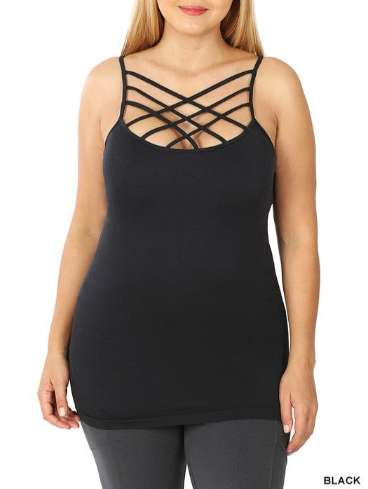 Criss Cross Caged Seamless Cami