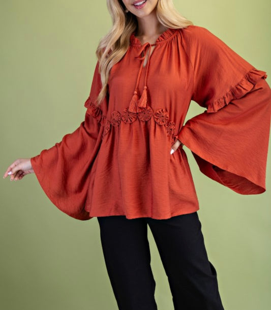 Fiona Flare Sleeve Blouse