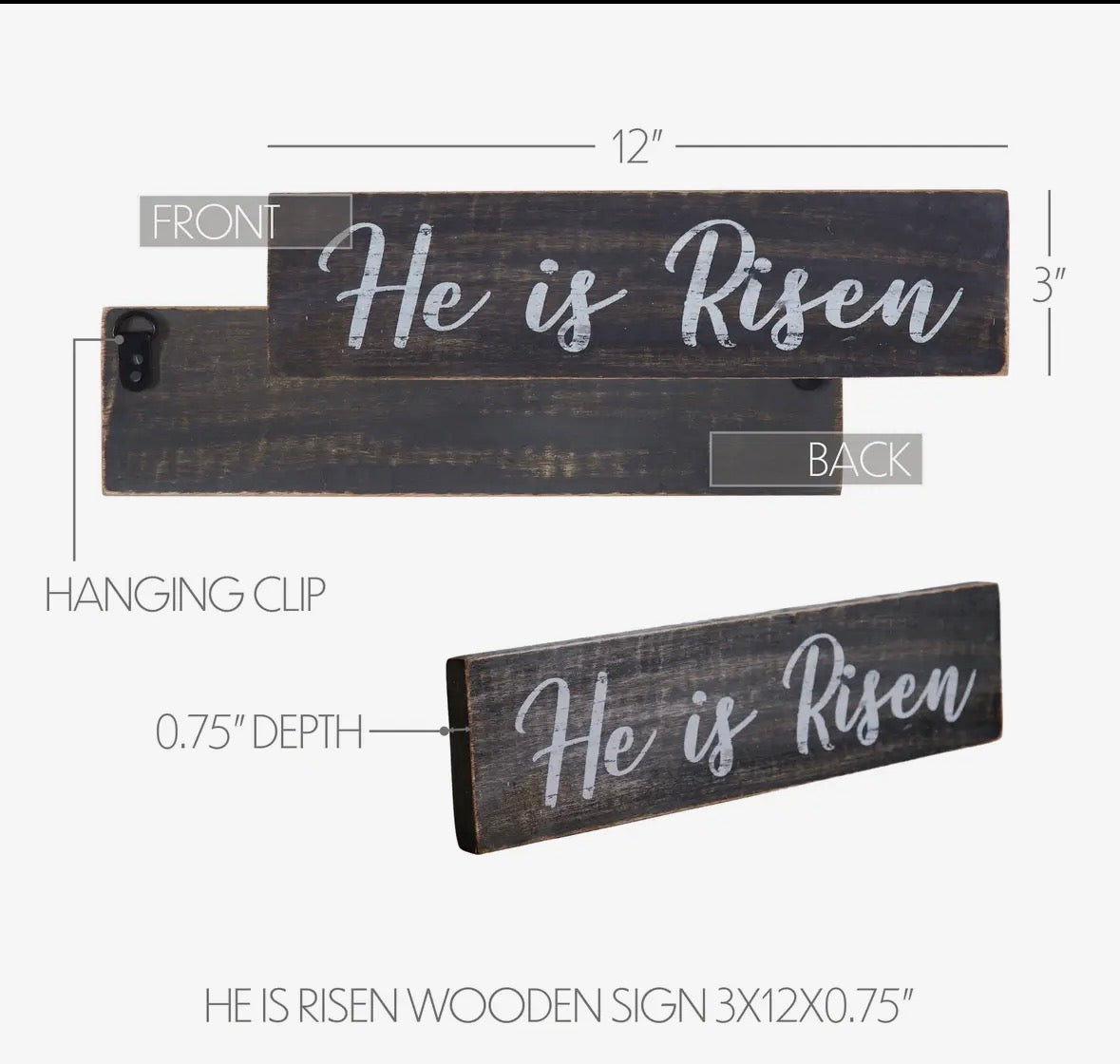 He is Risen Decorative Sign