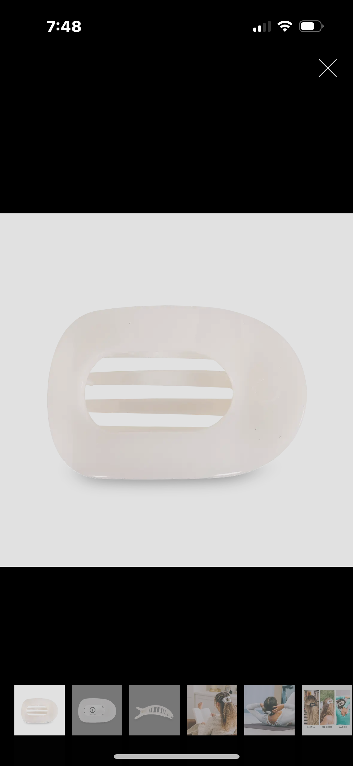 Teleties Round Flat Hair Clip-Large