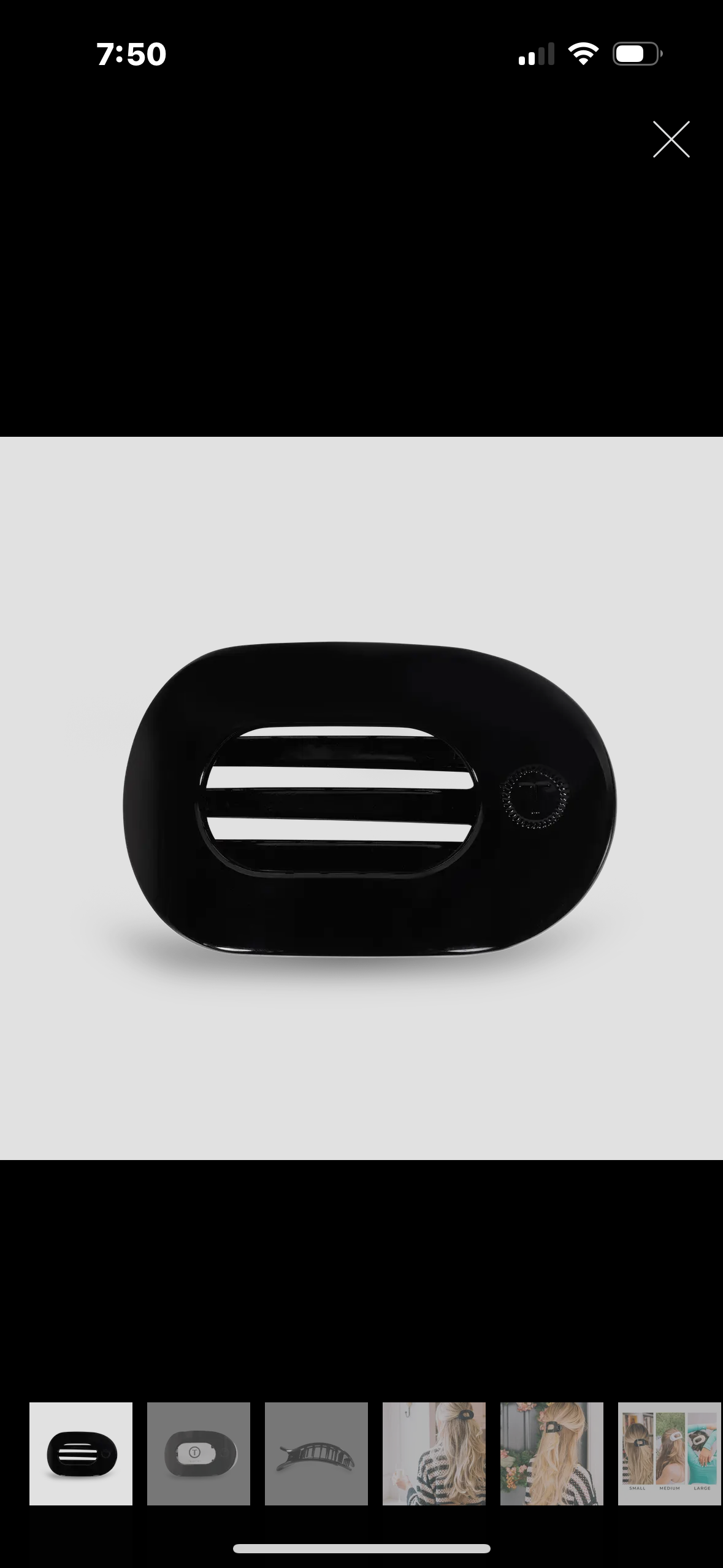 Teleties Round Flat Hair Clip-Small