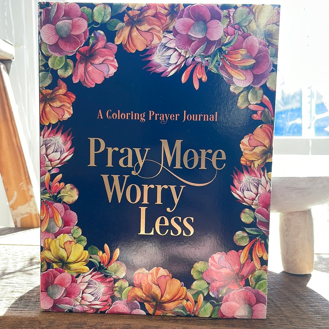 Pray More Worry Less Coloring and Journaling Book