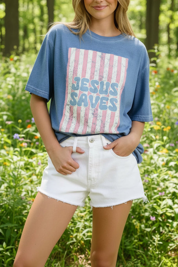 Jesus Saves SS Tee