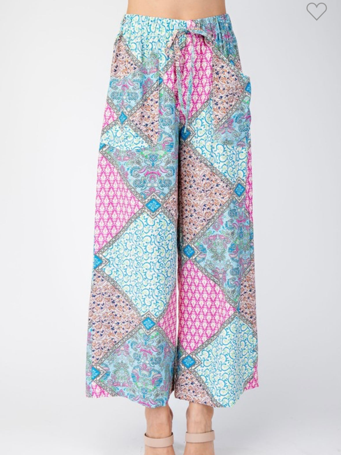 Pretty Patchwork Wide Leg Pants