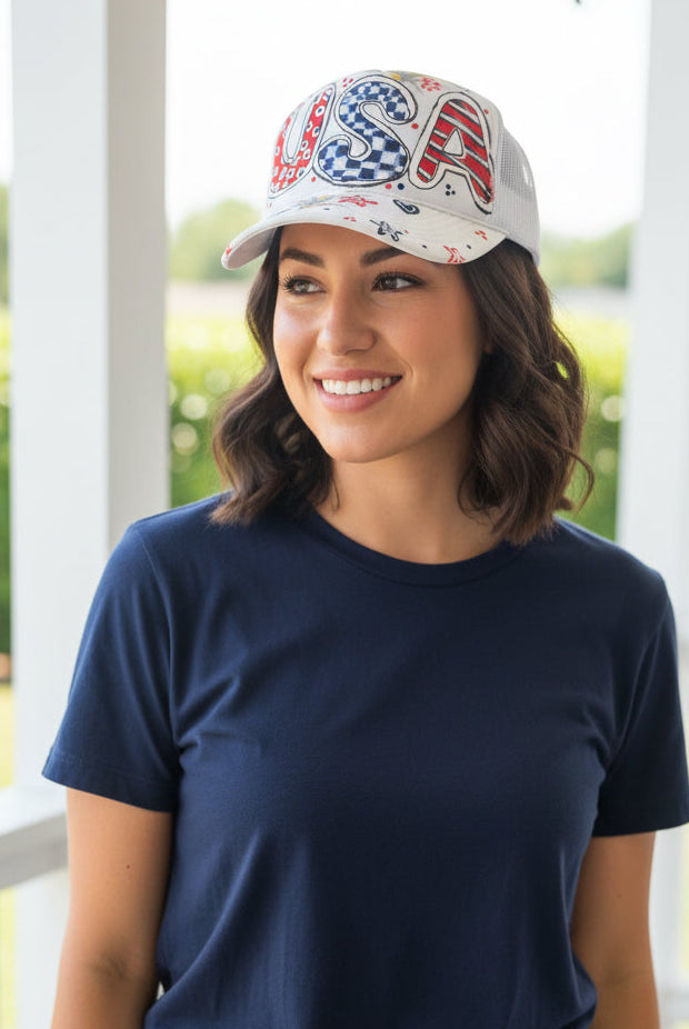 Patriotic “USA” Trucker Hat