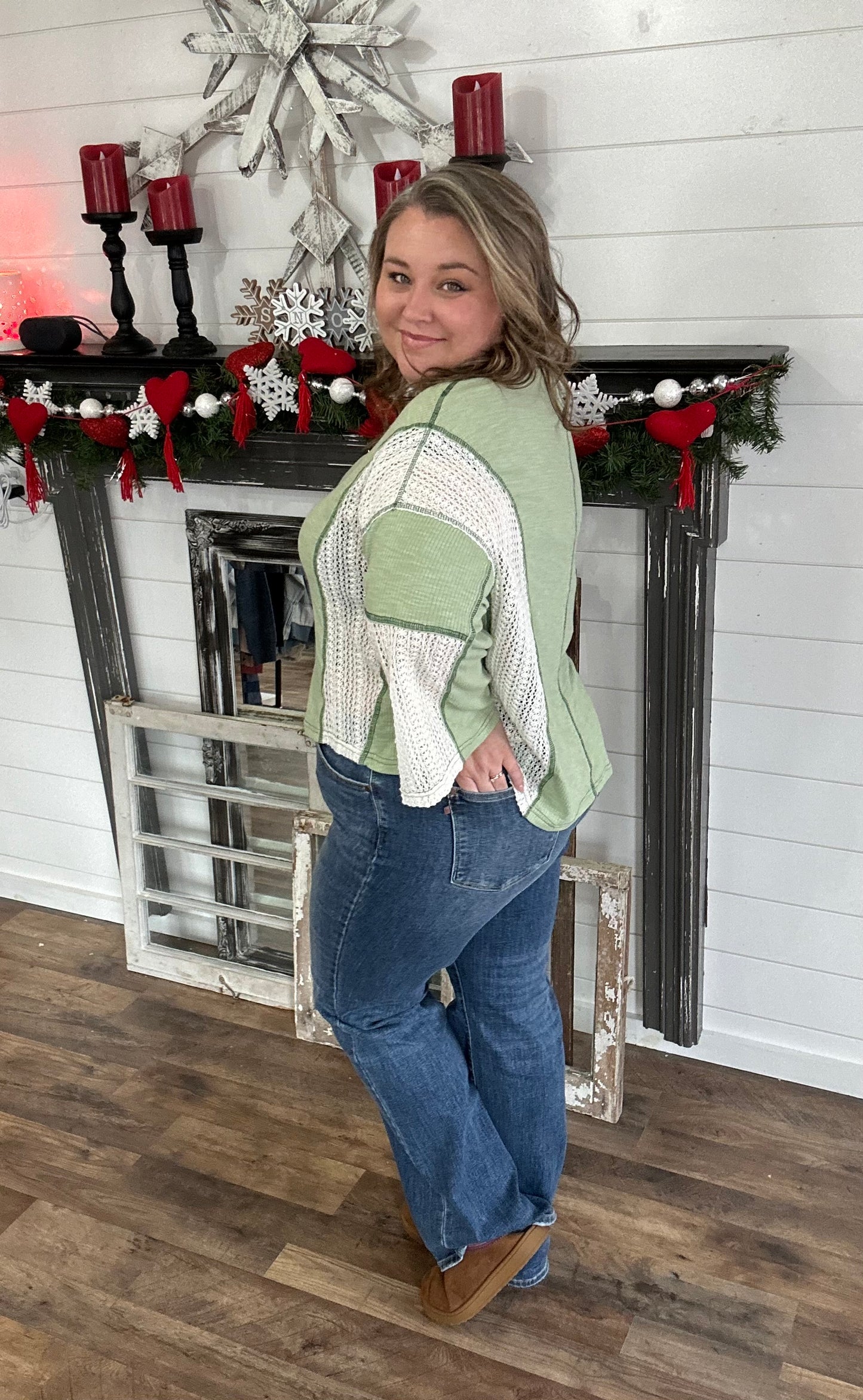 Judy Blue HW V Front Vintage Wash Straight Fit