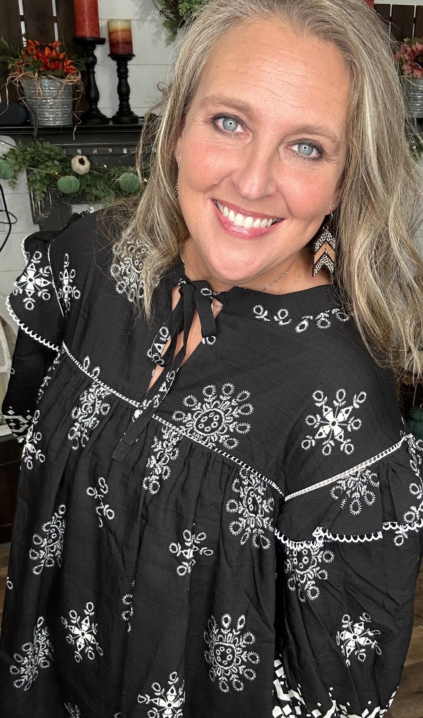 Leana Long Sleeve Babydoll Dress