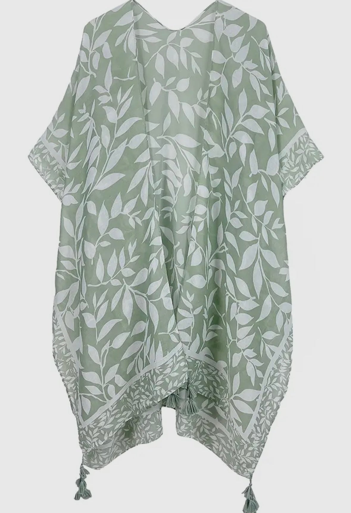 Sage Tassel Kimono