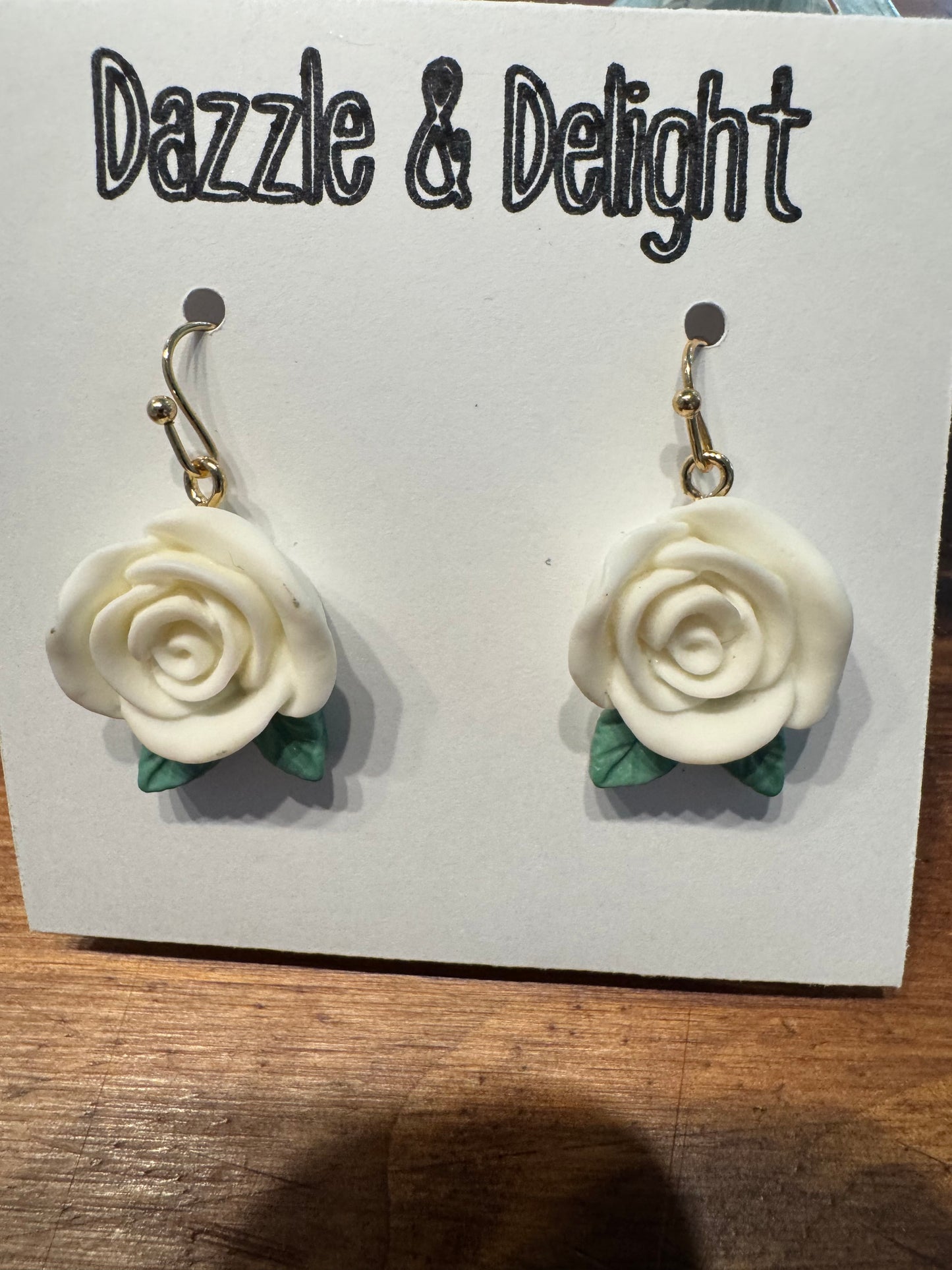 Dazzle and Delight Clay Roses Earrings
