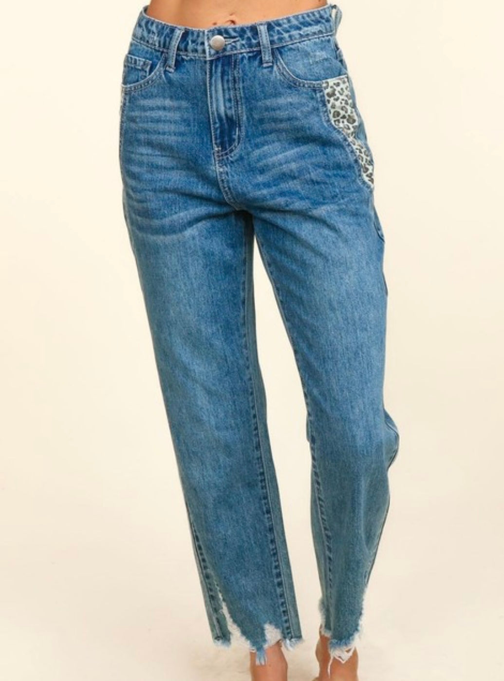 Leopard Pocket Jeans