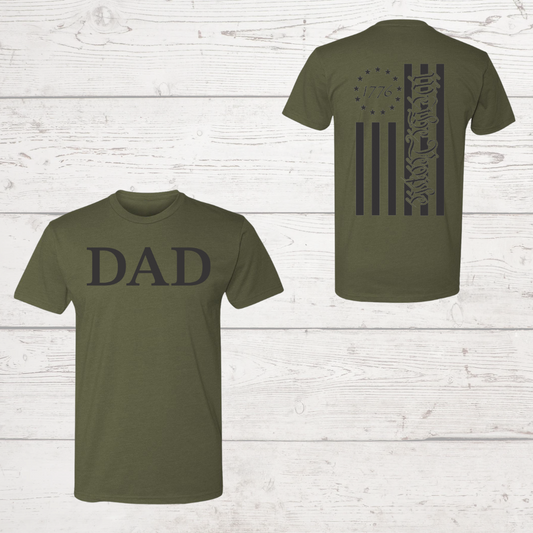 Dad Flag Tee Military Green